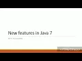 New features in Java 7