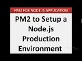 PM2 to Setup a Node js Production Environment node js deployment
