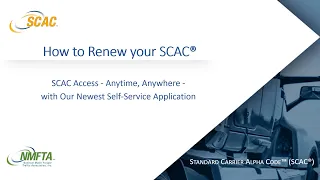 How To Renew a SCAC