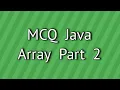 MCQ Java Array Part 2