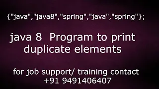 java 8 program to find duplicate elements from array java temple