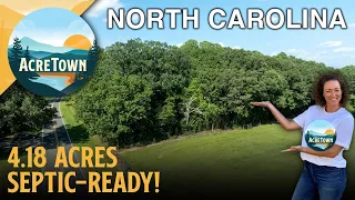 North Carolina Land for Sale 4 18 acres Flat Buildable Paved Road with Power Septic-Ready