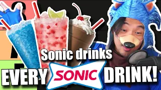 Drinking EVERY Sonic Drink Dressed as Sonic the Hedgehog - Sonic Restaurant Drinks Tier List Ranking