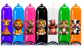 UNBOXING : panda,kanguru, kudanil,badak, kerbau,jerapah,singa,harimau,macan tutul.
