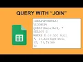 Google Sheets SQL JOIN data with QUERY VLOOKUP