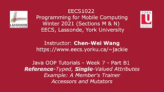 EECS1022 W21 - Java Tutorials