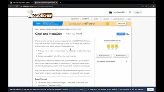 CodeChef February 2022 Long Chef and NextGen Helium 3 Code logic and solution in python