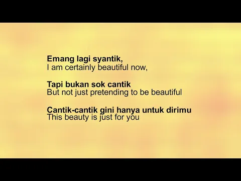 Download MP3 Learn Indonesian with Siti Badriah - Lagi Syantik. Song Lyrics Translated to English.