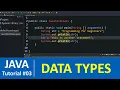 Java Tutorial - Java Variables Data Types in Java Program