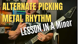 Download Alternate Picking Metal Rhythm Lesson (in A Minor with Backing Track) MP3