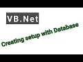 Creating setup file with database in vb net in hindi