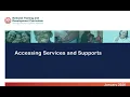 NTDC Right-Time Training - Accessing Services and Supports