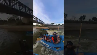White water rafting in the middle of the city #whitewaterrafting #rafting #city #travel #shorts
