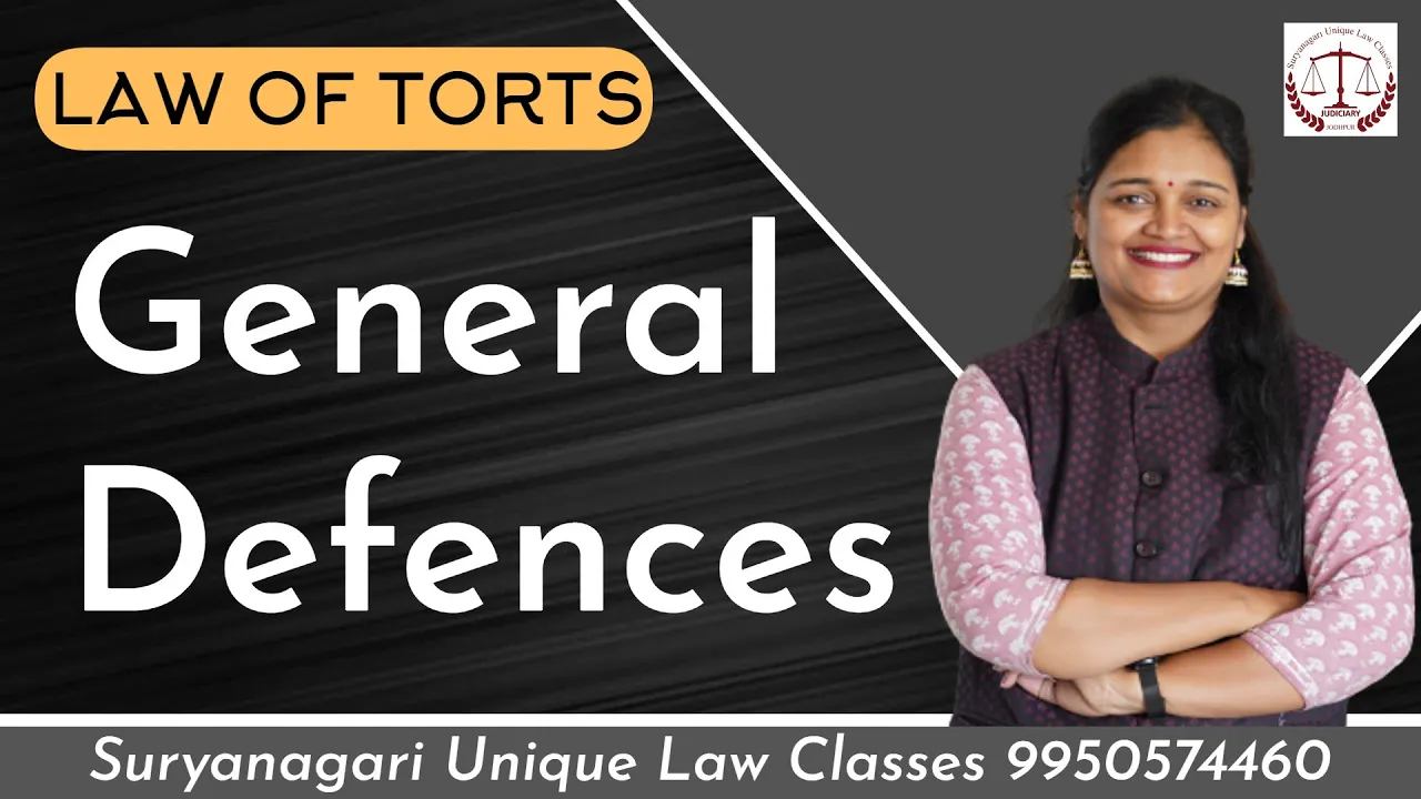 Tort :- General Defences for LL.B student, Djs, BJS, UPJS, OJS , WJS and also ADJ exam