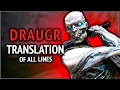 Skyrim Draugr - Translation of all Lines