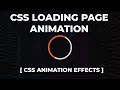 How To Add Loading Animation To Website Using HTML AND CSS CSS Loading Page Animation