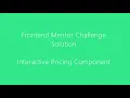 Interactive Pricing Component Frontend Mentor HTML Sass scss JavaScript