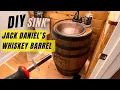 How to Make A Jack Daniel s Whiskey Barrel Sink For Half The Cost