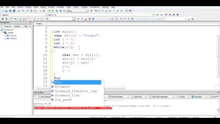 46 C language - reverse a string without using function