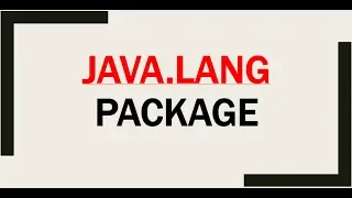 java lang Package