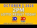 Download Lagu 2pm Lotto Result Today Swertres Ez2 PCSO October 3 2025