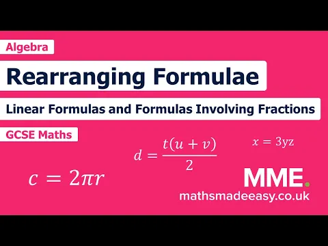 Rearranging Formulas Worksheet