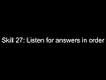 Skill 27: Listen for answers in order Longman TOEFL test