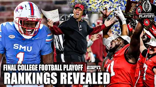 FINAL College Football Playoff Rankings REVEALED ESPN College Football