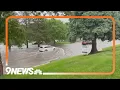 Downpour Monday afternoon leads to street flooding in Littleton
