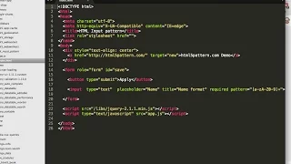 HTML input pattern Attribute in 2 minutes