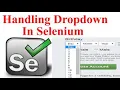 Selenium 4 Handle Drop Down using Select class in Selenium WebDriver