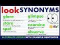 English Synonym Words for LOOK