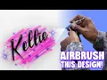 How to Airbrush T-Shirts Quick and Easy Name Design POV T-Shirt Airbrushing ASMR