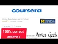 Using databases with python Coursera course all quiz 100 correct answers