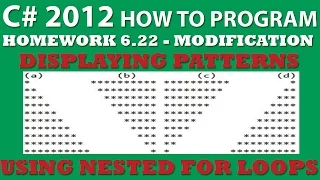 6-22 C Display Triangle Patterns Using Nested For Loops - Control Statements Pt 2