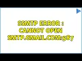 SSMTP ERROR CANNOT OPEN SMTP GMAIL COM 587