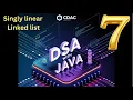 Types of Linked Lists Singly Linear Linked List Explained DSA Full Guide Day 2 3 CDAC Learning