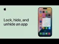 How to lock hide and unhide an app on iPhone or iPad Apple Support