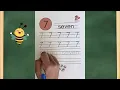Number 7 Tracing Handwriting Practice for Kids