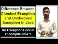Difference between Checked and Unchecked Exception Exception Handling in Java by Deepak
