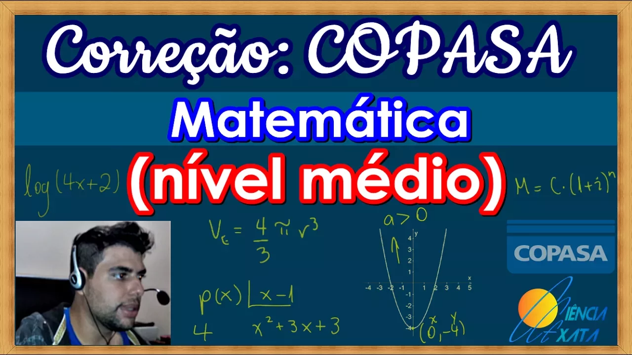Correção Prova Copasa 2014 - Matemática (Nível Médio)