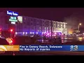 Firefighters Battle Flames In Dewey Beach Delaware