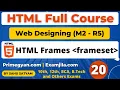 HTML Frameset O level HTML classes in hindi m2-r5 classes in hindi What is Frameset tag