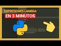 APRENDE a CREAR expresiones LAMBDA o FUNCIONES ANONIMAS en PYTHON