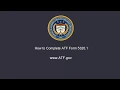 How to Complete ATF Form 5320 1