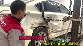 Nissan Sylphy s right-side collision was perfectly repaired Comparable to a new car