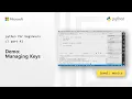 Demo Managing Keys Python for Beginners 41 of 44