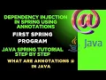 Dependency Injection using annotations java spring tutorial