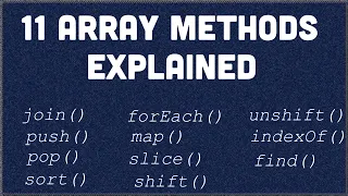11 important array methods in JavaScript