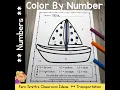 Color By Number Know Your Numbers Transportation With Bonus Free Coloring Pages